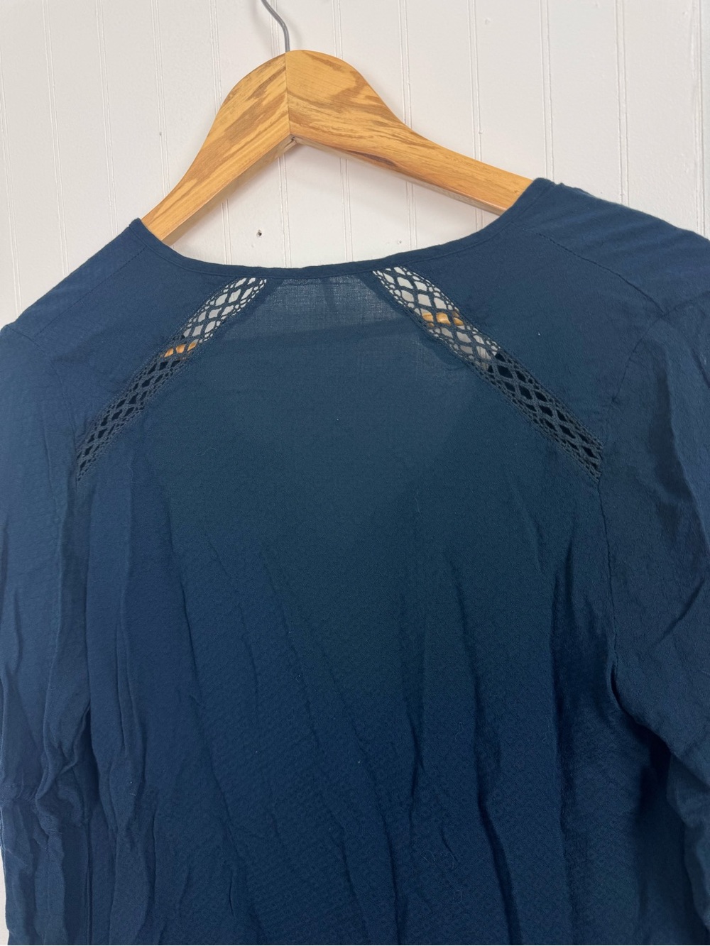 Dark Blue Free People Flowy Blouse - Picture 5 of 7